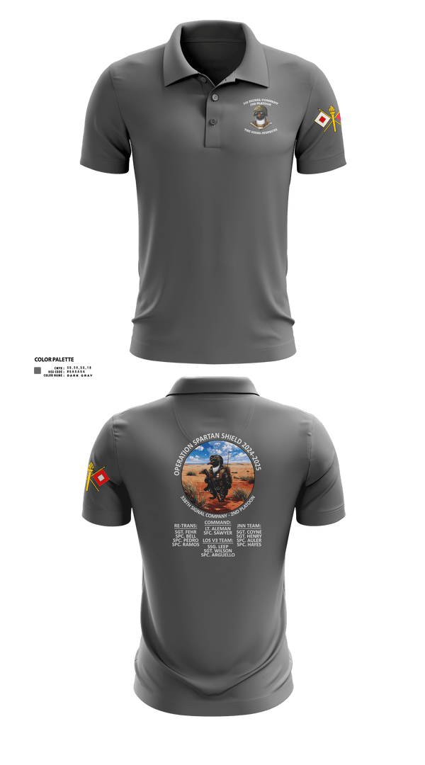 Short Sleeve Performance Polo, 338th Signal Company, Army, Teamtime, Team time, sublimation, custom sports apparel, team uniforms, spirit wear, spiritwear, sports uniforms, custom shirts, team store, custom team store, fundraiser sports, apparel fundraiser