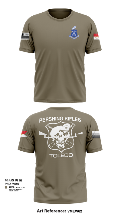 Pershing Rifles Troop L-1 10347059 Short Sleeve Performance Shirt - 153