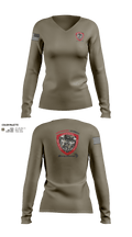 Northwest Georgia Young Marines 76347132 Women's Long Sleeve V-neck Shirt - 3