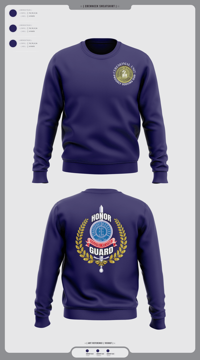 Twu Local 100 Ceremonial Unit & Honor Guard 1084090 Crew Neck Sweatshirt - 1