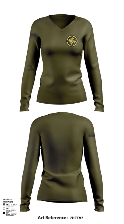 46 MP CO 62562841 Women's Long Sleeve V-neck Shirt - 109