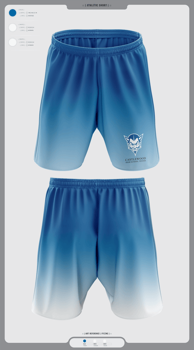 Castlewood High School Tennis 93413718 Athletic Shorts With Pockets - 2