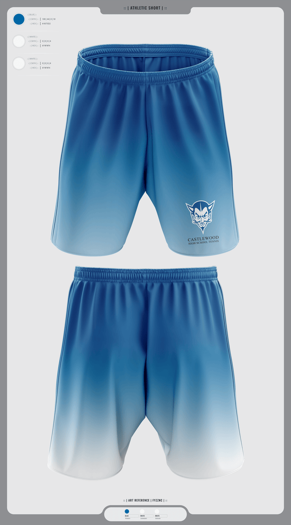 Athletic Shorts With Pockets, Castlewood High School Tennis, Tennis, Teamtime, Team time, sublimation, custom sports apparel, team uniforms, spirit wear, spiritwear, sports uniforms, custom shirts, team store, custom team store, fundraiser sports, apparel fundraiser