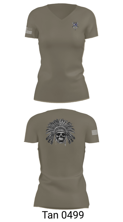 2-23IN CRAZYHORSE CO. 51563719 Women's Short Sleeve V-neck Shirt - 68