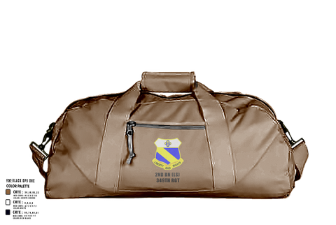 Duffle Bag, 2nd BN (LS) 349th RGT, , Teamtime, Team time, sublimation, custom sports apparel, team uniforms, spirit wear, spiritwear, sports uniforms, custom shirts, team store, custom team store, fundraiser sports, apparel fundraiser