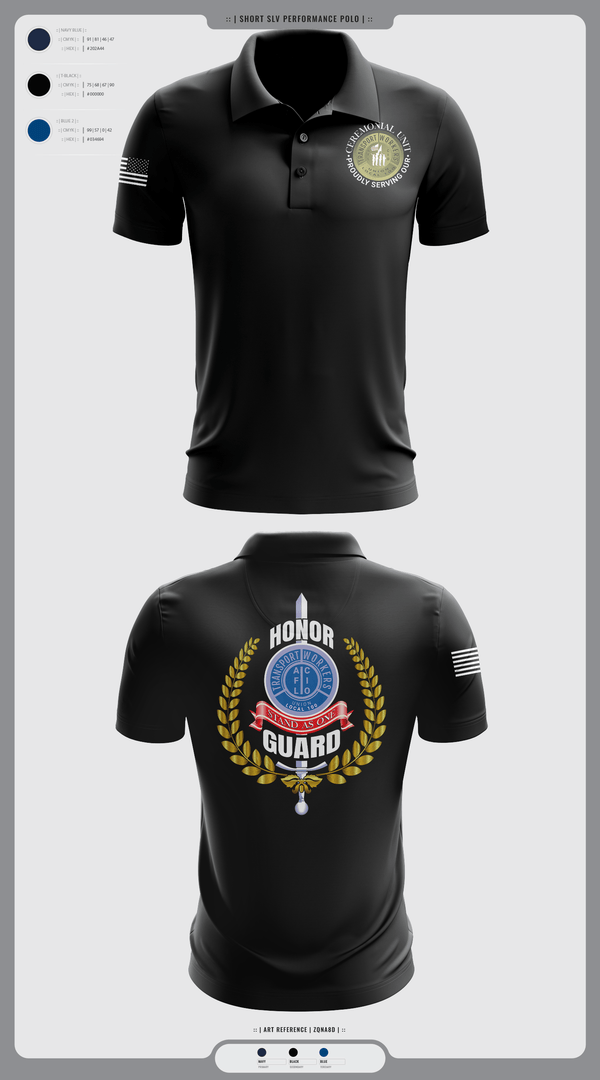 Short Sleeve Performance Polo, Twu Local 100 Ceremonial Unit & Honor Guard, , Teamtime, Team time, sublimation, custom sports apparel, team uniforms, spirit wear, spiritwear, sports uniforms, custom shirts, team store, custom team store, fundraiser sports, apparel fundraiser