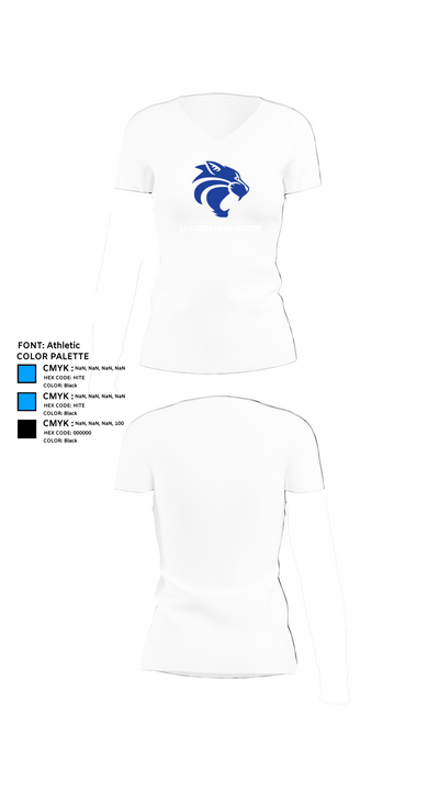 La Center Cross Country 25431686 Women's Short Sleeve V-neck Shirt - 18