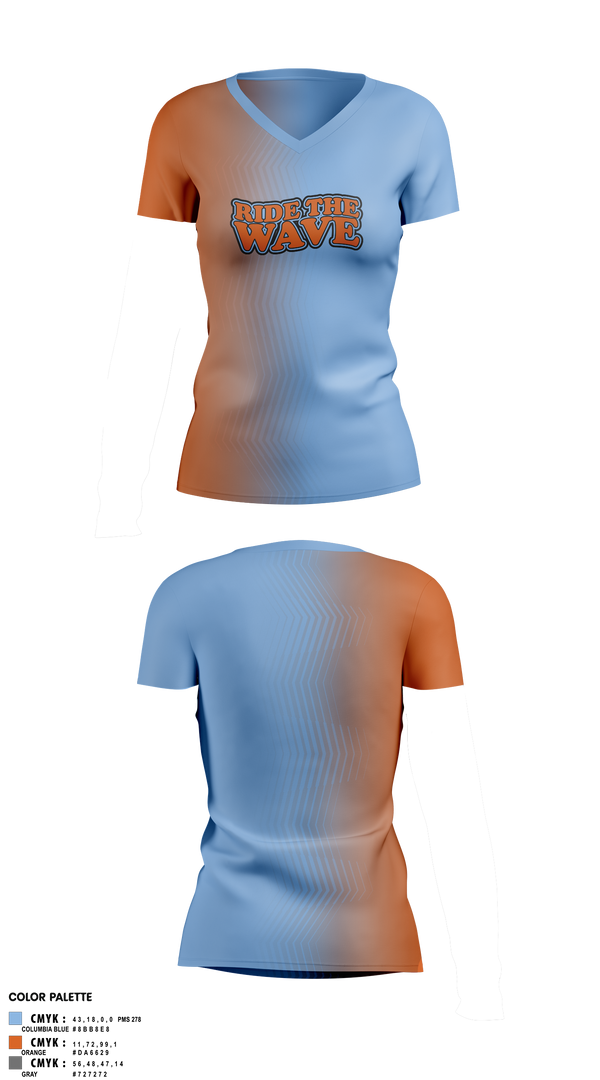 Womens Short Sleeve Vneck Shirt, Carolina Riptide, Baseball, Teamtime, Team time, sublimation, custom sports apparel, team uniforms, spirit wear, spiritwear, sports uniforms, custom shirts, team store, custom team store, fundraiser sports, apparel fundraiser
