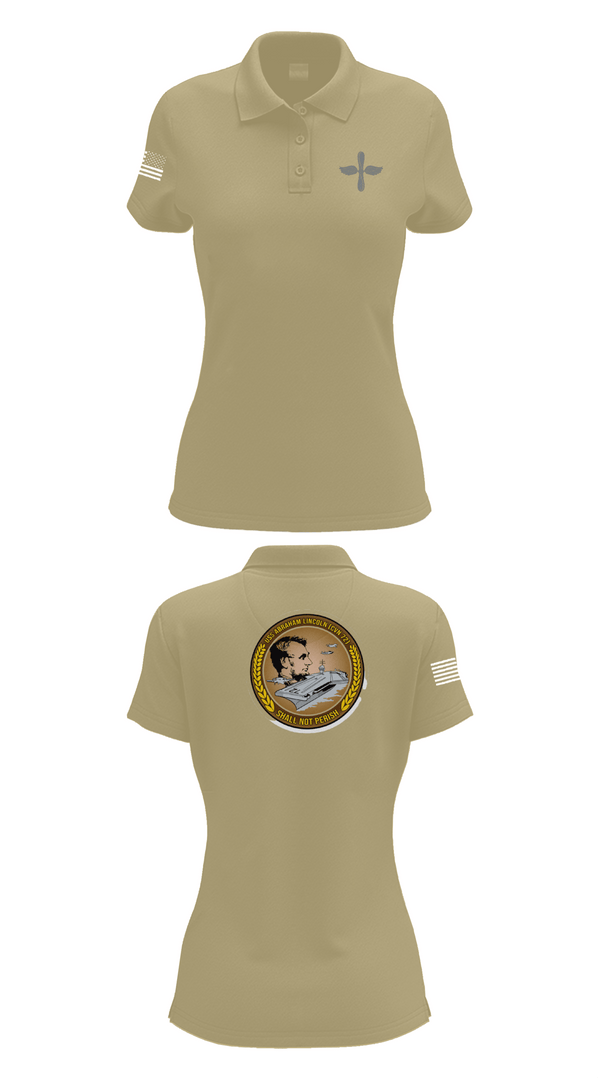 Womens Short Sleeve Performance Polo, CVN 72 Abraham Lincoln, , Teamtime, Team time, sublimation, custom sports apparel, team uniforms, spirit wear, spiritwear, sports uniforms, custom shirts, team store, custom team store, fundraiser sports, apparel fundraiser