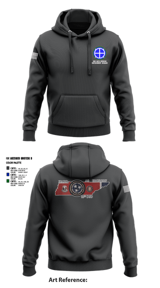 Hoodie, HHC 35th Division Sustainment Brigade, National Guard, Teamtime, Team time, sublimation, custom sports apparel, team uniforms, spirit wear, spiritwear, sports uniforms, custom shirts, team store, custom team store, fundraiser sports, apparel fundraiser
