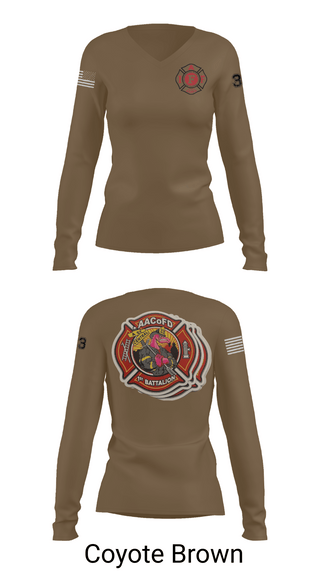 Womens Long Sleeve Vneck Shirt, Glen Burnie, Fire Department, Teamtime, Team time, sublimation, custom sports apparel, team uniforms, spirit wear, spiritwear, sports uniforms, custom shirts, team store, custom team store, fundraiser sports, apparel fundraiser