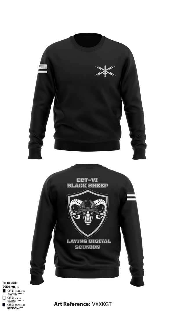 Crew Neck Sweatshirt, ECT-06, B Co., 11th Cyber Battalion, , Teamtime, Team time, sublimation, custom sports apparel, team uniforms, spirit wear, spiritwear, sports uniforms, custom shirts, team store, custom team store, fundraiser sports, apparel fundraiser