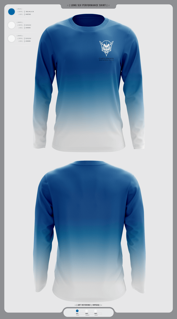 Long Sleeve Performance Shirt, Castlewood High School Tennis, Tennis, Teamtime, Team time, sublimation, custom sports apparel, team uniforms, spirit wear, spiritwear, sports uniforms, custom shirts, team store, custom team store, fundraiser sports, apparel fundraiser