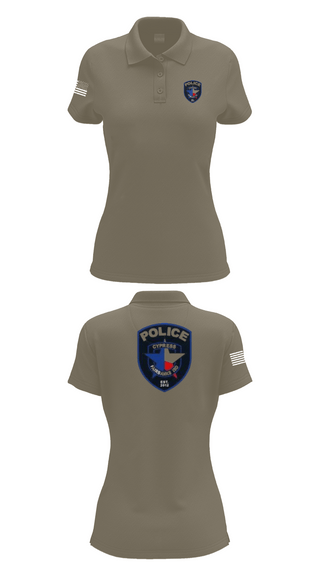 Womens Short Sleeve Performance Polo, Cypress- Fairbanks ISD Police Department, Police, Teamtime, Team time, sublimation, custom sports apparel, team uniforms, spirit wear, spiritwear, sports uniforms, custom shirts, team store, custom team store, fundraiser sports, apparel fundraiser