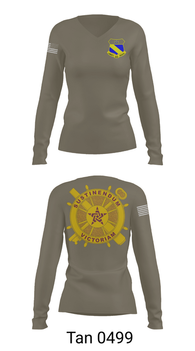 2nd BN (LS) 349th RGT 90715195 Women's Long Sleeve V-neck Shirt - 77