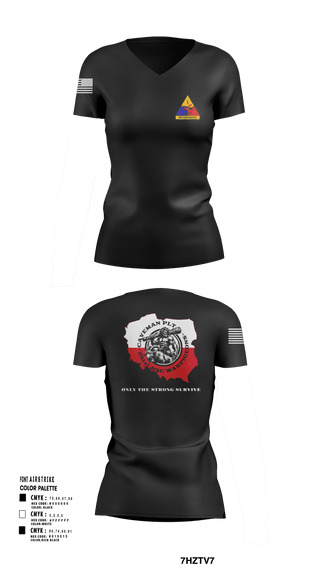 Womens Short Sleeve Vneck Shirt, 261st BSC CAVEMAN PLT, , Teamtime, Team time, sublimation, custom sports apparel, team uniforms, spirit wear, spiritwear, sports uniforms, custom shirts, team store, custom team store, fundraiser sports, apparel fundraiser