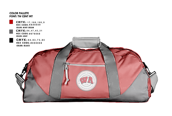 Duffle Bag, West Allegheny Marching Pride Band, Spirit Store, Teamtime, Team time, sublimation, custom sports apparel, team uniforms, spirit wear, spiritwear, sports uniforms, custom shirts, team store, custom team store, fundraiser sports, apparel fundraiser