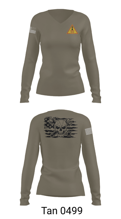 FOX 2-55ADA 481979 Women's Long Sleeve V-neck Shirt - 77
