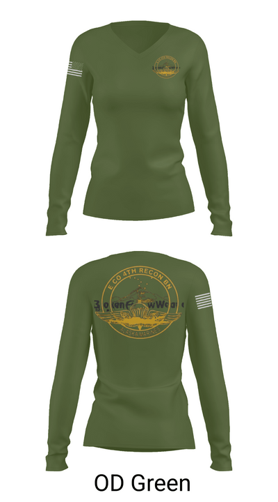 E Co 4th Recon BN 66844885 Women's Long Sleeve V-neck Shirt - 57