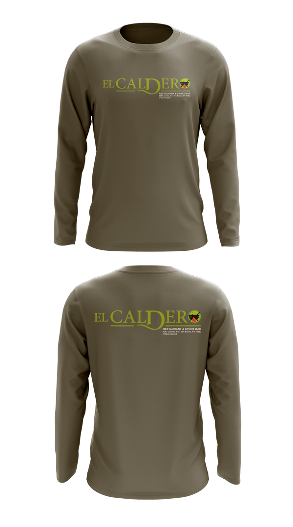 Long Sleeve Performance Shirt, El Caldero Restaurant Sport Bar, , Teamtime, Team time, sublimation, custom sports apparel, team uniforms, spirit wear, spiritwear, sports uniforms, custom shirts, team store, custom team store, fundraiser sports, apparel fundraiser
