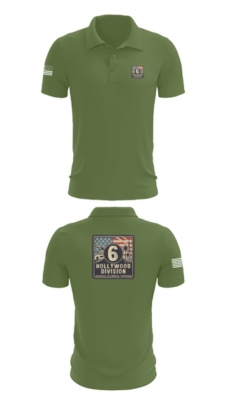 Short Sleeve Performance Polo, Hollywood Division, Police, Teamtime, Team time, sublimation, custom sports apparel, team uniforms, spirit wear, spiritwear, sports uniforms, custom shirts, team store, custom team store, fundraiser sports, apparel fundraiser