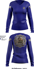 St Pauls Fire 17597368 Women's Long Sleeve V-neck Shirt - 254