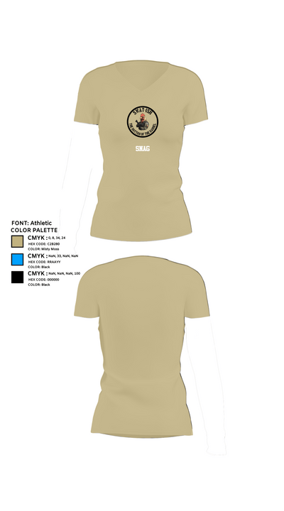 SNAG 62570666 Women's Short Sleeve V-neck Shirt - 80
