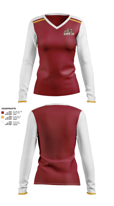 South Bay 49ers 17690469 Women's Long Sleeve V-neck Shirt - 1