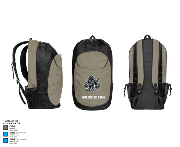 Gear Bag, Wolverine Arms, , Teamtime, Team time, sublimation, custom sports apparel, team uniforms, spirit wear, spiritwear, sports uniforms, custom shirts, team store, custom team store, fundraiser sports, apparel fundraiser