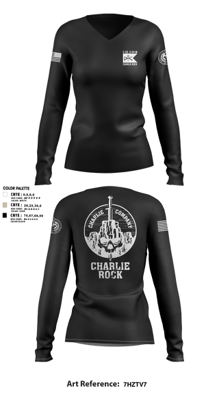 Womens Long Sleeve Vneck Shirt, Charlie Rock, , Teamtime, Team time, sublimation, custom sports apparel, team uniforms, spirit wear, spiritwear, sports uniforms, custom shirts, team store, custom team store, fundraiser sports, apparel fundraiser