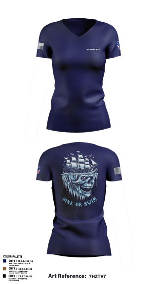 Womens Short Sleeve Vneck Shirt, HQ, 95th CM CO, Army, Teamtime, Team time, sublimation, custom sports apparel, team uniforms, spirit wear, spiritwear, sports uniforms, custom shirts, team store, custom team store, fundraiser sports, apparel fundraiser