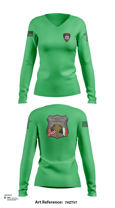NYS Court Officer 64185384 Women's Long Sleeve V-neck Shirt - 10