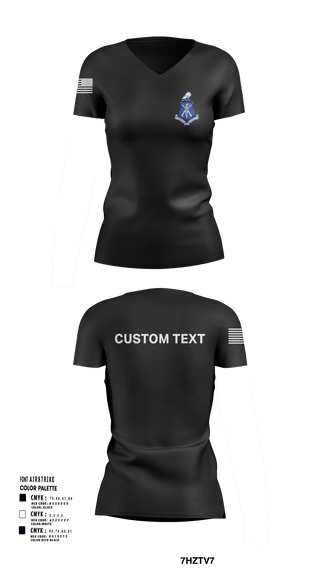 Womens Short Sleeve Vneck Shirt, Pershing Rifles Kilo 8, , Teamtime, Team time, sublimation, custom sports apparel, team uniforms, spirit wear, spiritwear, sports uniforms, custom shirts, team store, custom team store, fundraiser sports, apparel fundraiser