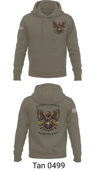 Hoodie, Foxtrot Company, 832nd OD BN, Army, Teamtime, Team time, sublimation, custom sports apparel, team uniforms, spirit wear, spiritwear, sports uniforms, custom shirts, team store, custom team store, fundraiser sports, apparel fundraiser