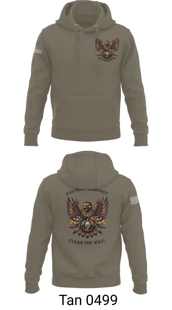 Hoodie, Foxtrot Company, 832nd OD BN, Army, Teamtime, Team time, sublimation, custom sports apparel, team uniforms, spirit wear, spiritwear, sports uniforms, custom shirts, team store, custom team store, fundraiser sports, apparel fundraiser