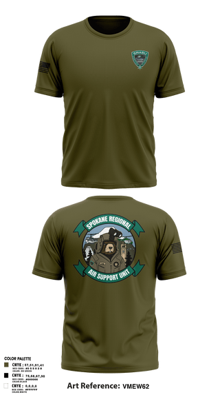 Short Sleeve Performance Shirt, Spokane Regional Air Support Unit, Police, Teamtime, Team time, sublimation, custom sports apparel, team uniforms, spirit wear, spiritwear, sports uniforms, custom shirts, team store, custom team store, fundraiser sports, apparel fundraiser
