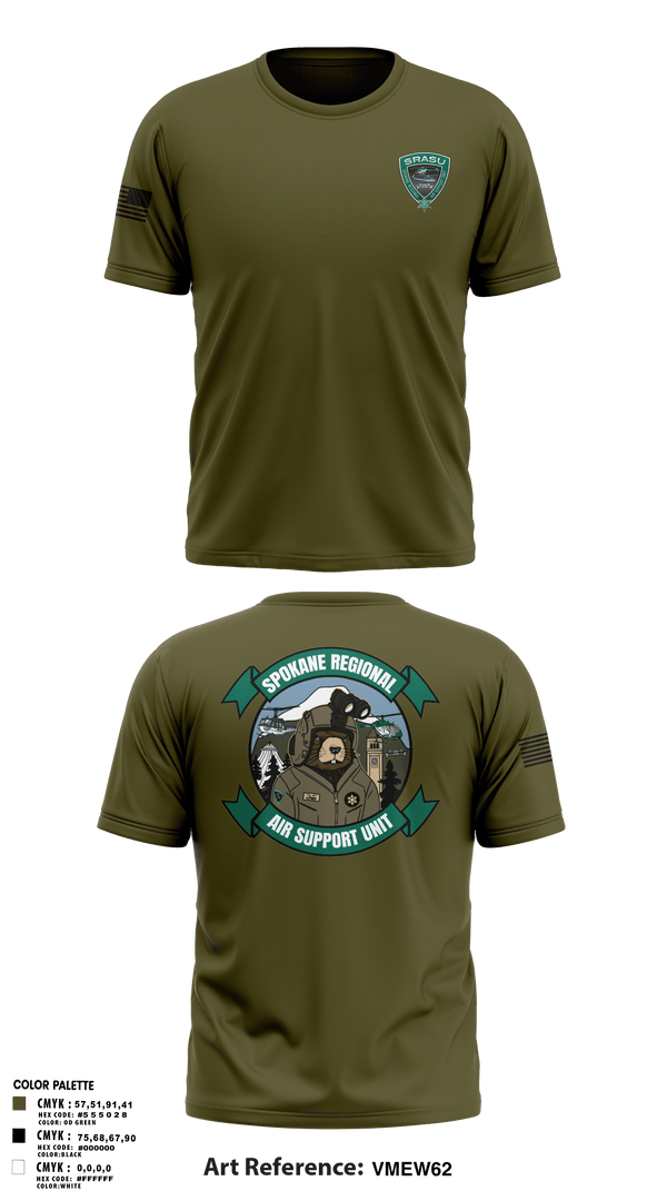 Short Sleeve Performance Shirt, Spokane Regional Air Support Unit, Police, Teamtime, Team time, sublimation, custom sports apparel, team uniforms, spirit wear, spiritwear, sports uniforms, custom shirts, team store, custom team store, fundraiser sports, apparel fundraiser