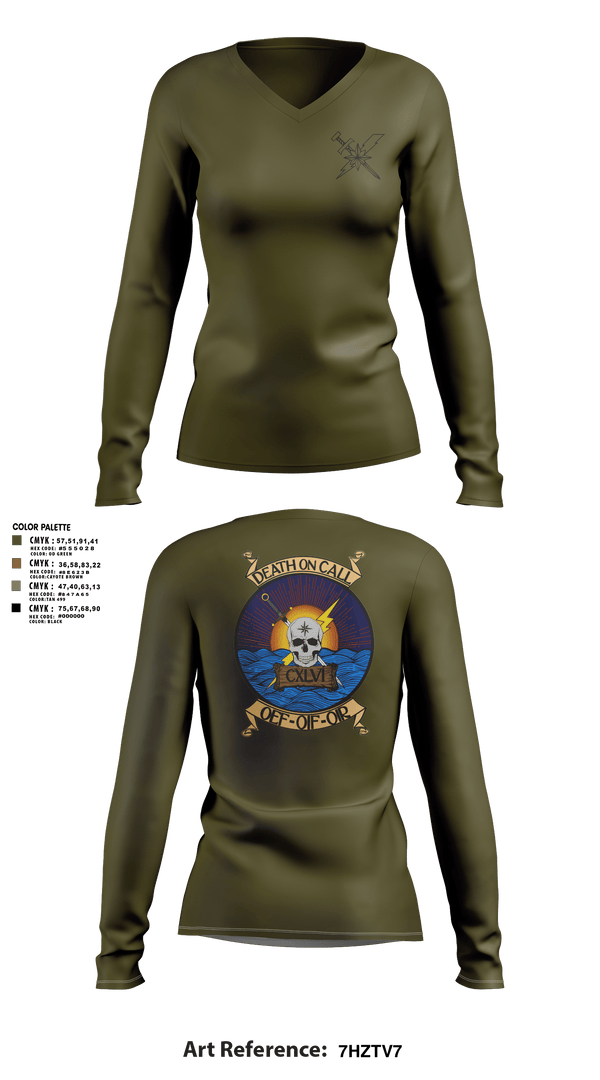 Womens Long Sleeve Vneck Shirt, 146th ASOS, Air Force, Teamtime, Team time, sublimation, custom sports apparel, team uniforms, spirit wear, spiritwear, sports uniforms, custom shirts, team store, custom team store, fundraiser sports, apparel fundraiser
