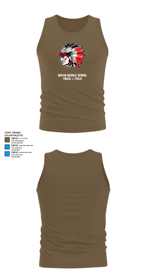 Tank Top, Howar Middle School Track & Field, Track & Field, Teamtime, Team time, sublimation, custom sports apparel, team uniforms, spirit wear, spiritwear, sports uniforms, custom shirts, team store, custom team store, fundraiser sports, apparel fundraiser