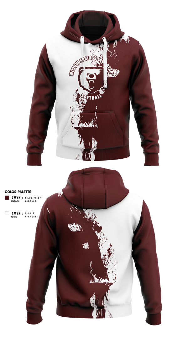 Hoodie, Willow Springs Bears Softball, Softball, Teamtime, Team time, sublimation, custom sports apparel, team uniforms, spirit wear, spiritwear, sports uniforms, custom shirts, team store, custom team store, fundraiser sports, apparel fundraiser