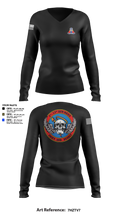 A Co, 2-13th Aviation Regiment 86069312 Women's Long Sleeve V-neck Shirt - 16