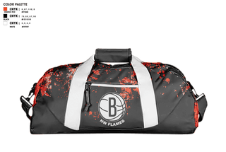 Duffle Bag, NW FLAMES, Men's Basketball, Teamtime, Team time, sublimation, custom sports apparel, team uniforms, spirit wear, spiritwear, sports uniforms, custom shirts, team store, custom team store, fundraiser sports, apparel fundraiser