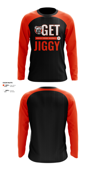 Long Sleeve Performance Shirt, North Canton Hoover Vikings, Baseball, Teamtime, Team time, sublimation, custom sports apparel, team uniforms, spirit wear, spiritwear, sports uniforms, custom shirts, team store, custom team store, fundraiser sports, apparel fundraiser