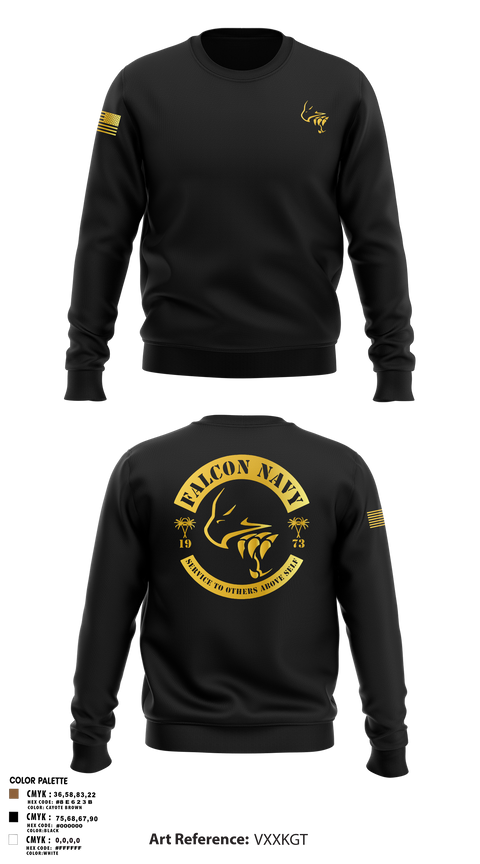 Crew Neck Sweatshirt, Falcon Navy, , Teamtime, Team time, sublimation, custom sports apparel, team uniforms, spirit wear, spiritwear, sports uniforms, custom shirts, team store, custom team store, fundraiser sports, apparel fundraiser