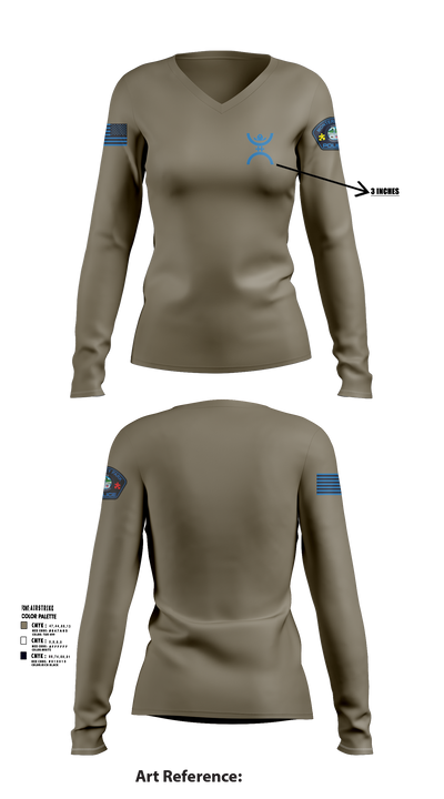 Monterey  Park 19917874 Women's Long Sleeve V-neck Shirt - 110