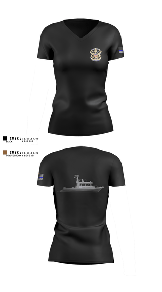 Womens Short Sleeve Vneck Shirt, Marine Patrol Unit, , Teamtime, Team time, sublimation, custom sports apparel, team uniforms, spirit wear, spiritwear, sports uniforms, custom shirts, team store, custom team store, fundraiser sports, apparel fundraiser