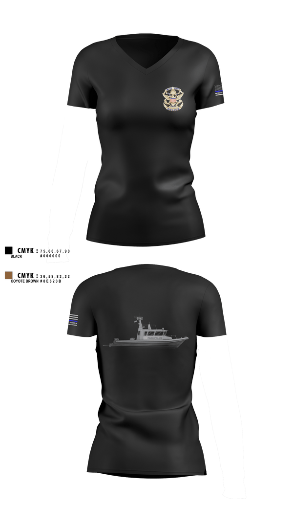 Womens Short Sleeve Vneck Shirt, Marine Patrol Unit, , Teamtime, Team time, sublimation, custom sports apparel, team uniforms, spirit wear, spiritwear, sports uniforms, custom shirts, team store, custom team store, fundraiser sports, apparel fundraiser