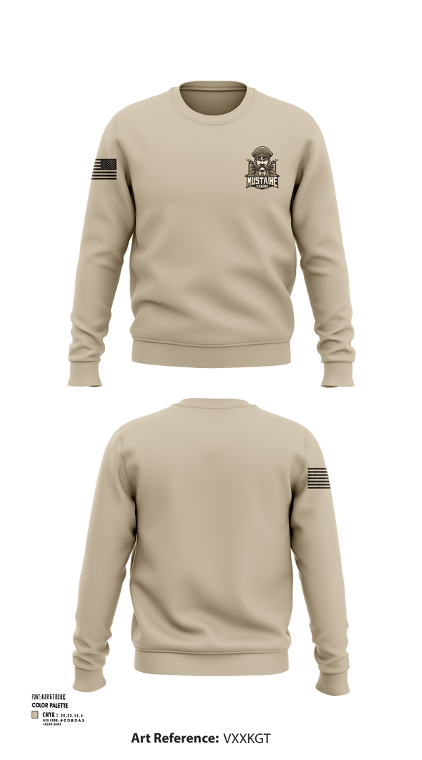 Crew Neck Sweatshirt, MUSTACHE, , Teamtime, Team time, sublimation, custom sports apparel, team uniforms, spirit wear, spiritwear, sports uniforms, custom shirts, team store, custom team store, fundraiser sports, apparel fundraiser