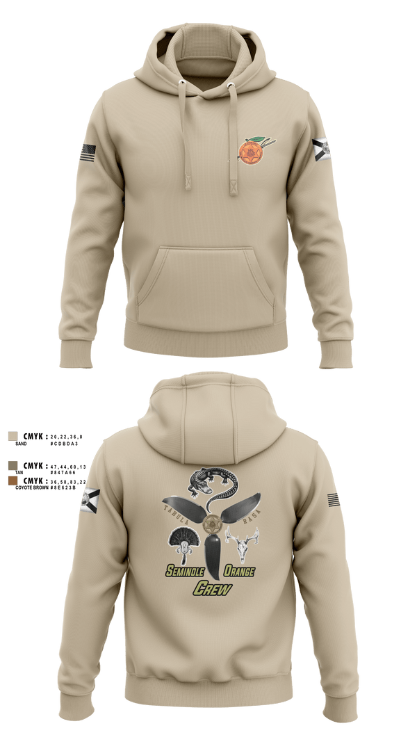 Hoodie, Seminole / Orange Crew, , Teamtime, Team time, sublimation, custom sports apparel, team uniforms, spirit wear, spiritwear, sports uniforms, custom shirts, team store, custom team store, fundraiser sports, apparel fundraiser