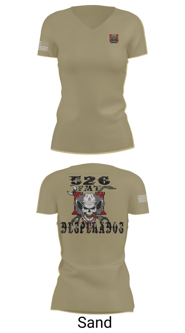Womens Short Sleeve Vneck Shirt, 526th ECC Desperados FMT, , Teamtime, Team time, sublimation, custom sports apparel, team uniforms, spirit wear, spiritwear, sports uniforms, custom shirts, team store, custom team store, fundraiser sports, apparel fundraiser